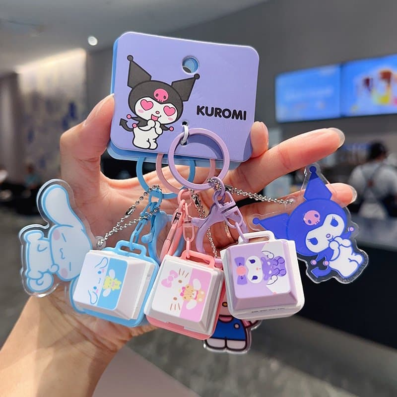 (국내배송)정품 산리오 1구 키보드 키캡 키링